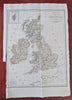 British Isles Ireland United Kingdom England Scotland Wales 1810 Lapie large map