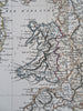 British Isles Ireland United Kingdom England Scotland Wales 1810 Lapie large map