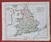 England & Wales United Kingdom 1806 hand color map