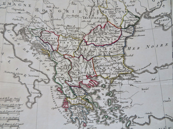 Ottoman Empire Balkans Serbia Albania Wallachia Greece Romania 1806 Herisson map