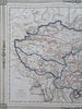 Chinese Empire Mongolia Tibet Korea Japan 1852 Levasseur hand color map