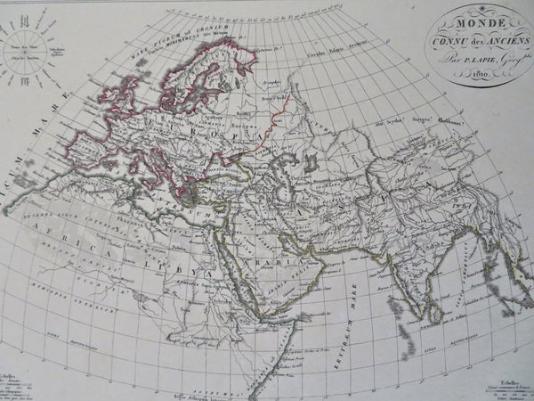 Ancient World Europe North Africa Asia India Arabia Persia 1810 scarce fine map