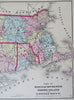 New England Massachusetts Rhode Island Connecticut 1871 F.W. Beers map