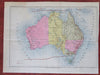 Australia New South Wales Queensland Victoria Tasmania 1895 Erhard map