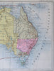 Australia New South Wales Queensland Victoria Tasmania 1895 Erhard map