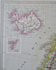 Scandinavia Sweden Norway Denmark Iceland Faroe Islands 1837 Leclerc folio map