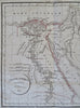 Ancient Egypt Africa Upper & Lower Kingdoms Nile River Red Sea 1832 map