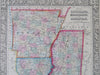 Louisiana Arkansas & Mississippi New Orleans Jackson Natchez 1860 Mitchell map