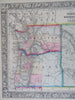 Idaho Territory Pacific Northwest Unexplored Oregon Washington 1860 Mitchell map