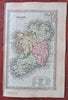 Ireland Dublin Galway Waterford Limerick Derry 1830 miniature map