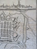 Niuewpoort Flanders Belgium City Plan Skyline view c. 1745 Basire large fine map
