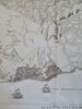 Barcelona Spain City Plan Fortifications Sailing Ships 1745 Basire large map