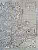 France Ancien Regime Dauphine SAvoy MIlan Switzerland region 1732 engraved map