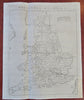 Anglo-Saxon England Britannia Saxonica 1732 engraved historical map