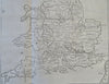 Anglo-Saxon England Britannia Saxonica 1732 engraved historical map