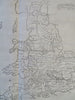 Anglo-Saxon England Britannia Saxonica 1732 engraved historical map