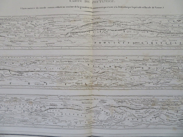 Theodosian Table Puetinger Map Roman Empire 1846 Thierry historical map