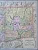 Washington Territory 1886 color Gaskell state map shows population of 75,116