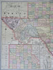 Texas State 1886 large color Gaskell map population of 1,591,749 people