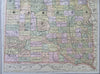 Dakota Territory 1886 large color map population given as 135,127