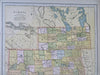 Dakota Territory 1886 large color map population given as 135,127