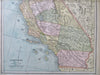 California state large detailed 1886 color map population 864,694