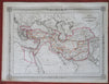 Empire of Alexander the Great Persia Egypt 1852 Dufour decorative hand color map
