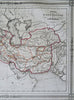 Empire of Alexander the Great Persia Egypt 1852 Dufour decorative hand color map