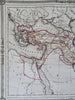 Empire of Alexander the Great Persia Egypt 1852 Dufour decorative hand color map