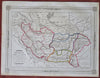 Persia Iran Afghanistan Baluchistan Turkestan 1852 Levasseur hand color map