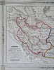 Persia Iran Afghanistan Baluchistan Turkestan 1852 Levasseur hand color map