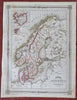 Sweden Denmark Norway Baltic Sea Iceland Faroe Island 1852 Vuillemin map