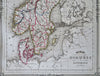 Sweden Denmark Norway Baltic Sea Iceland Faroe Island 1852 Vuillemin map