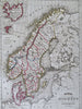 Sweden Denmark Norway Baltic Sea Iceland Faroe Island 1852 Vuillemin map