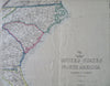 Florida Georgia North & South Carolina Bahamas 1850's Ettling Day Dispatch map