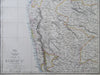 British India Bombay Mysore Protectorates West India Rajputana 1850's Weller map