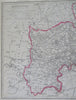 Middlesex England London Westminster Greenwich Enfield 1850's Well County Map