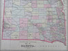 North & South Dakota prior to statehood 1887 scarce large Bradley-Mitchell map