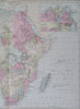 Africa continent unique boundaries 1887 large scarce Bradley-Mitchell hc map