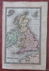 British Isles Ireland United Kingdom England Wales Scotland 1830 miniature map