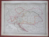 Austria-Hungary Hapsburg Empire Vienna Budapest Prague 1852 Vuillemin map