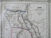 Egypt Nubia Abyssinia Nile River Cairo Alexandria 1852 Charle engraved map