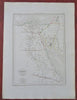 Ancient Egypt Upper & Lower Kingdom Nubia Alexandria Nile River 1846 Thierry map