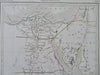 Ancient Egypt Upper & Lower Kingdom Nubia Alexandria Nile River 1846 Thierry map