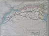 North & South Africa Cape Colony 1854 Hall map