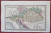 Hapsburg Empire Austria Hungary Croatia Lombardy Bohemia 1831 miniature map