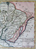 Paraguay South America Rio de la Plata Montevideo Buenos Aires 1749 Vaugondy map