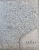 Texas State shows pony express land routes emigrant corssing  1869 Mitchell map