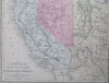 West Coast California Utah Washington Oregon Nevada Idaho 1869 Mitchell map