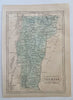 Vermont Montpelier Burlington Brattleboro 1859 Boynton miniature engraved map